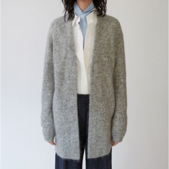 Acne Studios Sweaters - Acne Raya Mohair Cardigan in Heather Grey